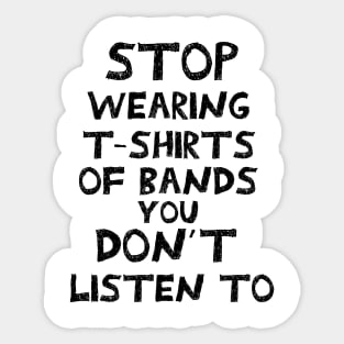 Bands that you don´t listen to/ light background Sticker